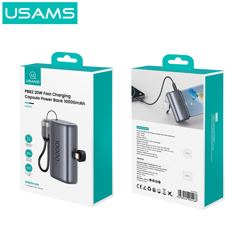 ✅ Compact Power Bank 10000mAh – Portable, lightweight & easy to carry