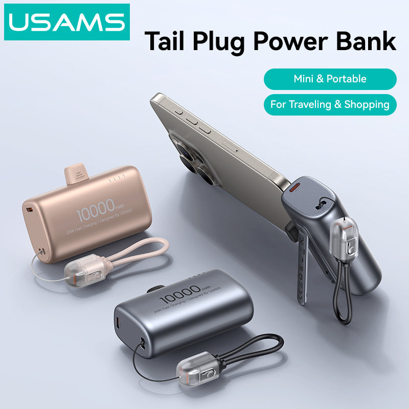 ✅ Compact Power Bank 10000mAh – Portable, lightweight & easy to carry