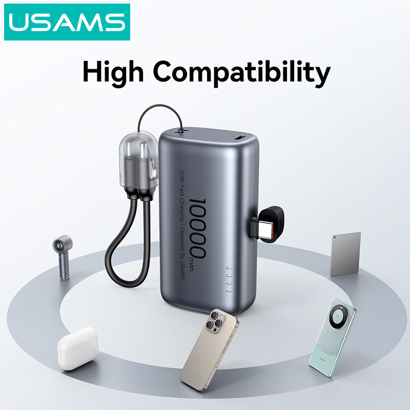 ✅ Compact Power Bank 10000mAh – Portable, lightweight & easy to carry