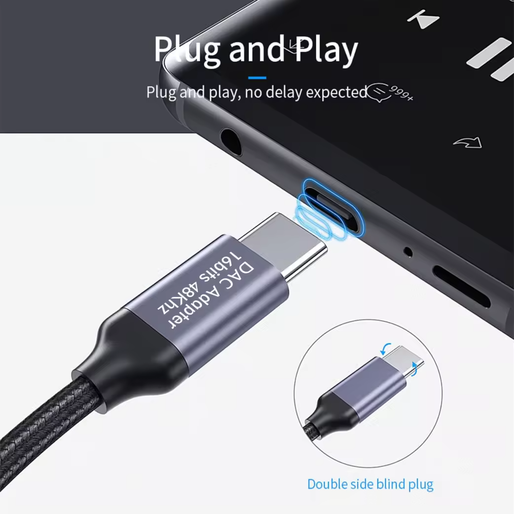 A compact Type-C to 3.5mm adapter that lets you use standard earphones on modern phones, supporting music, calls, and clear sound with a durable design.