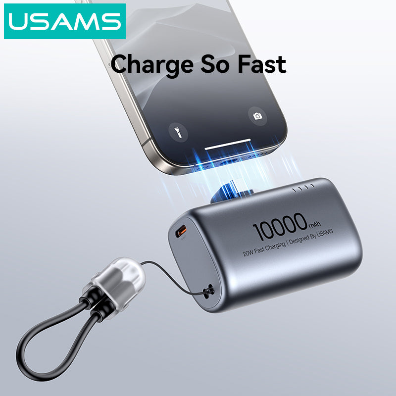 ✅ Compact Power Bank 10000mAh – Portable, lightweight & easy to carry