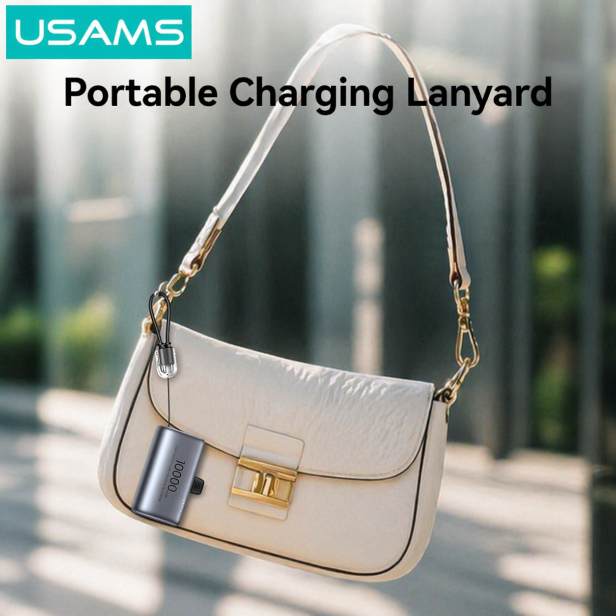 ✅ Compact Power Bank 10000mAh – Portable, lightweight & easy to carry